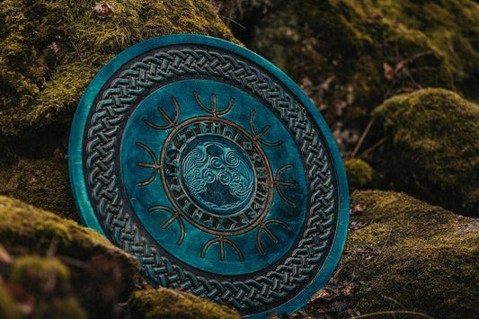 RA-85 Hand Crafted Odin's Raven Huginn and Muninn Symbols Shield, Viking Shield, Wall Hanging Idea, Gift For Him, Gift For Men, Christmas Gift - Ragnar Armory